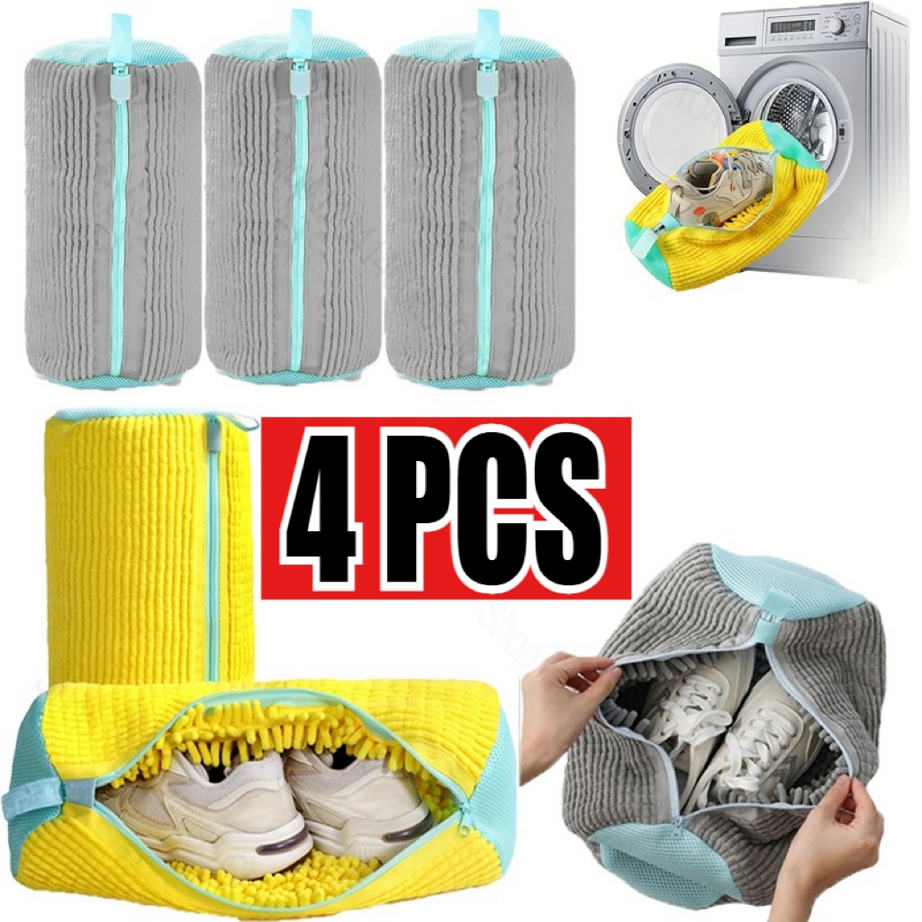 Sneaker Care Cleaning Kit - Durable Mesh Shoe Wash Bag with