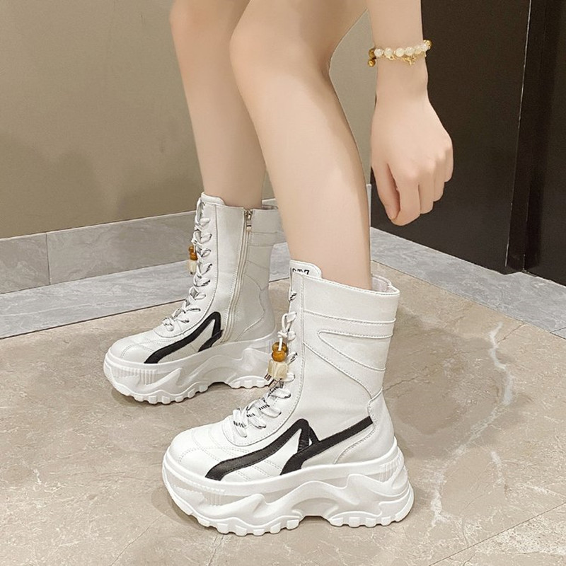 New Women 8CM Chunky Mid-Calf  - Leather Sneaker Care Kit ulasan dan harga