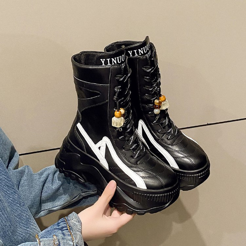 New Women 8CM Chunky Mid-Calf  - Leather Sneaker Care Kit ulasan dan harga