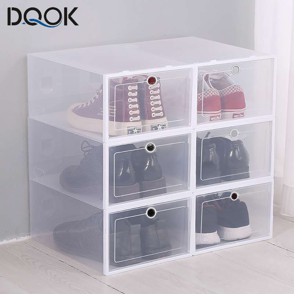 6 Pack Transparent Shoe Box Sh - Shoe Box Display ulasan dan harga