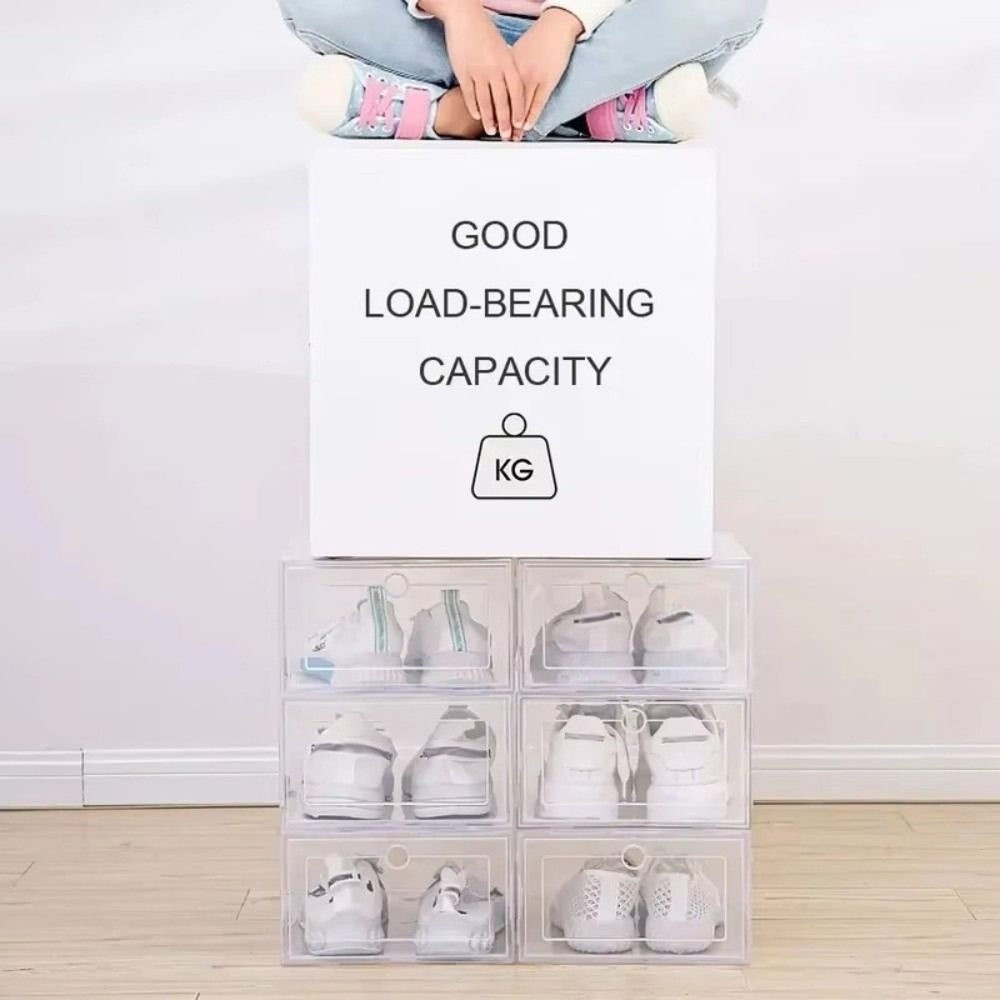 Portable Transparent Shoe Boxe - Shoe Box Display ulasan dan harga