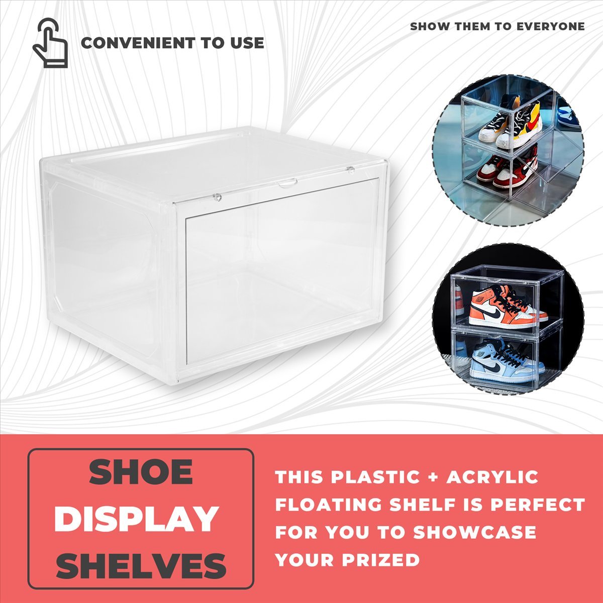 【STOCK】Magnetic Suction Sneake - Shoe Box Display ulasan dan harga