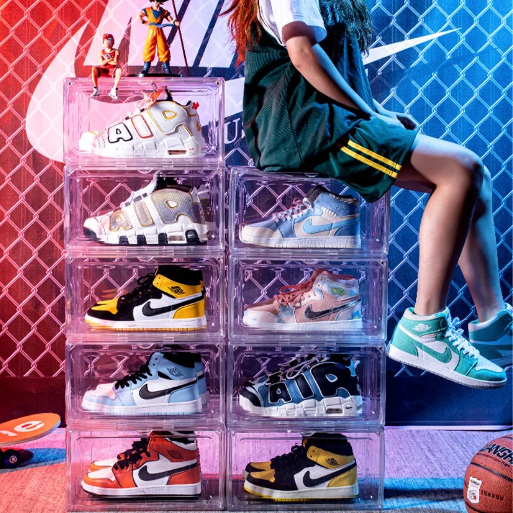 Thickened Transparent Storage  - Shoe Box Display ulasan dan harga