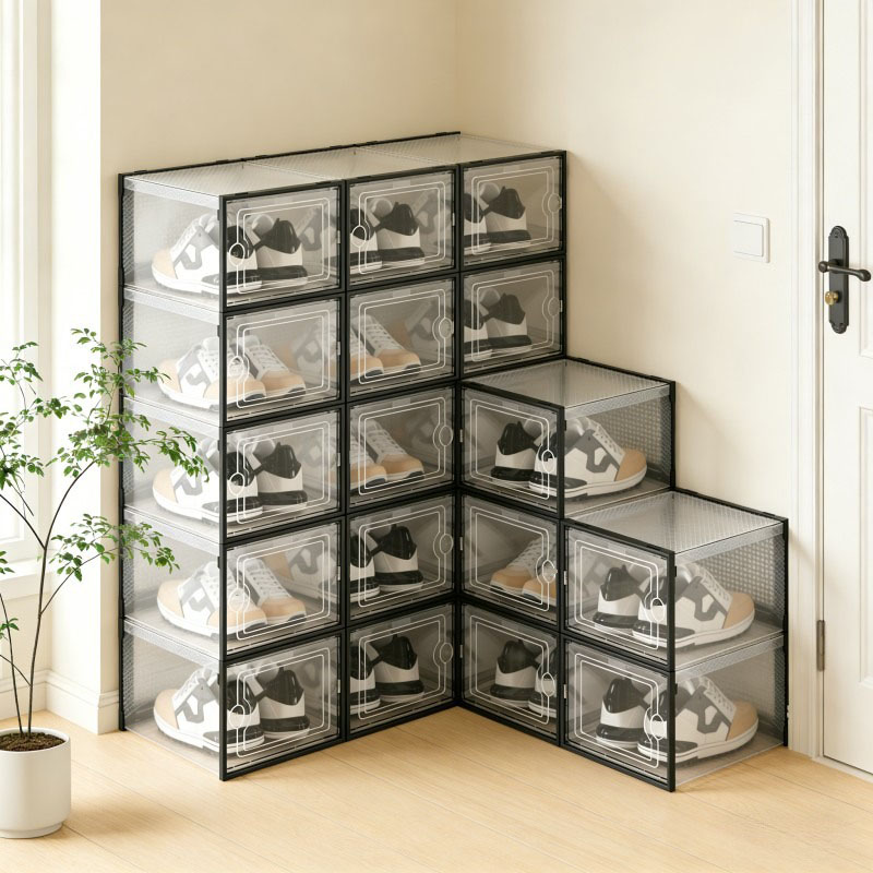 6/24-piece transparent shoe bo - Shoe Box Display ulasan dan harga