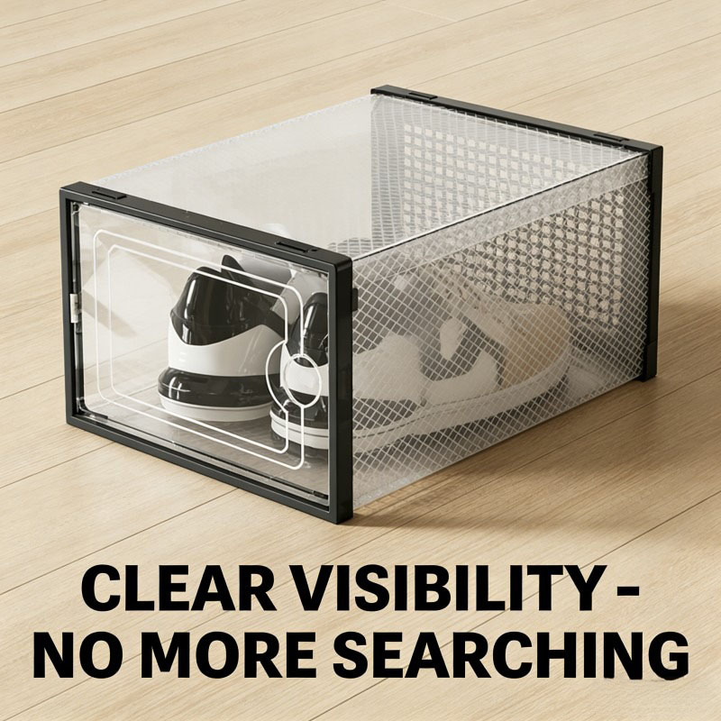 6/24-piece transparent shoe bo - Shoe Box Display ulasan dan harga